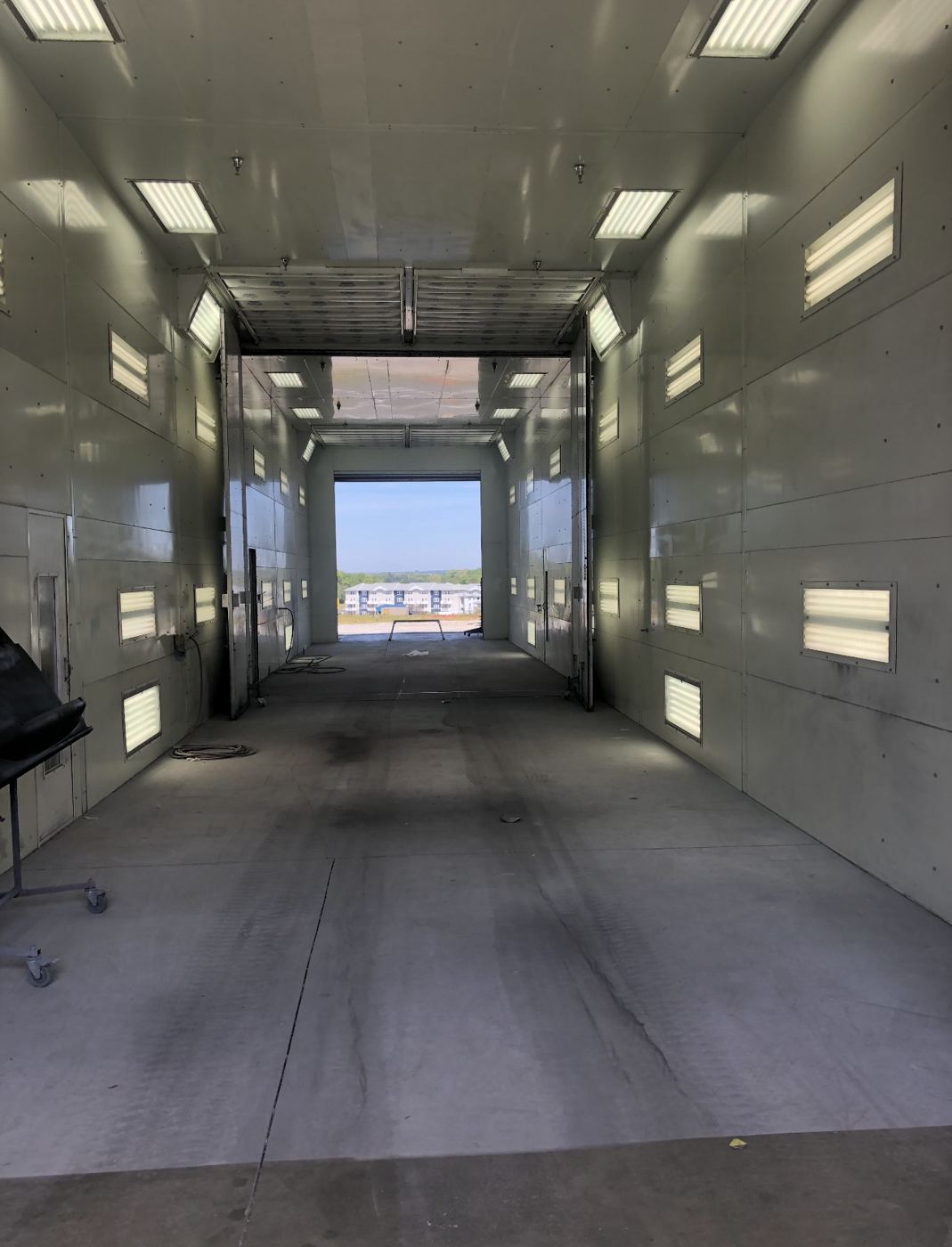 Inside the Kayne Coating paint booth