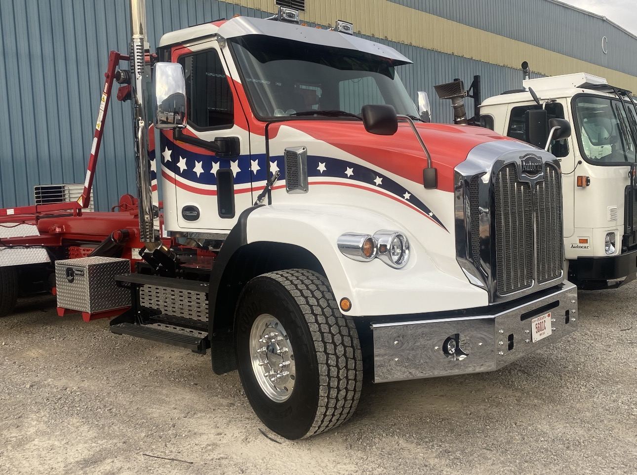 Custom red, white and blue stars-and-stripes paint